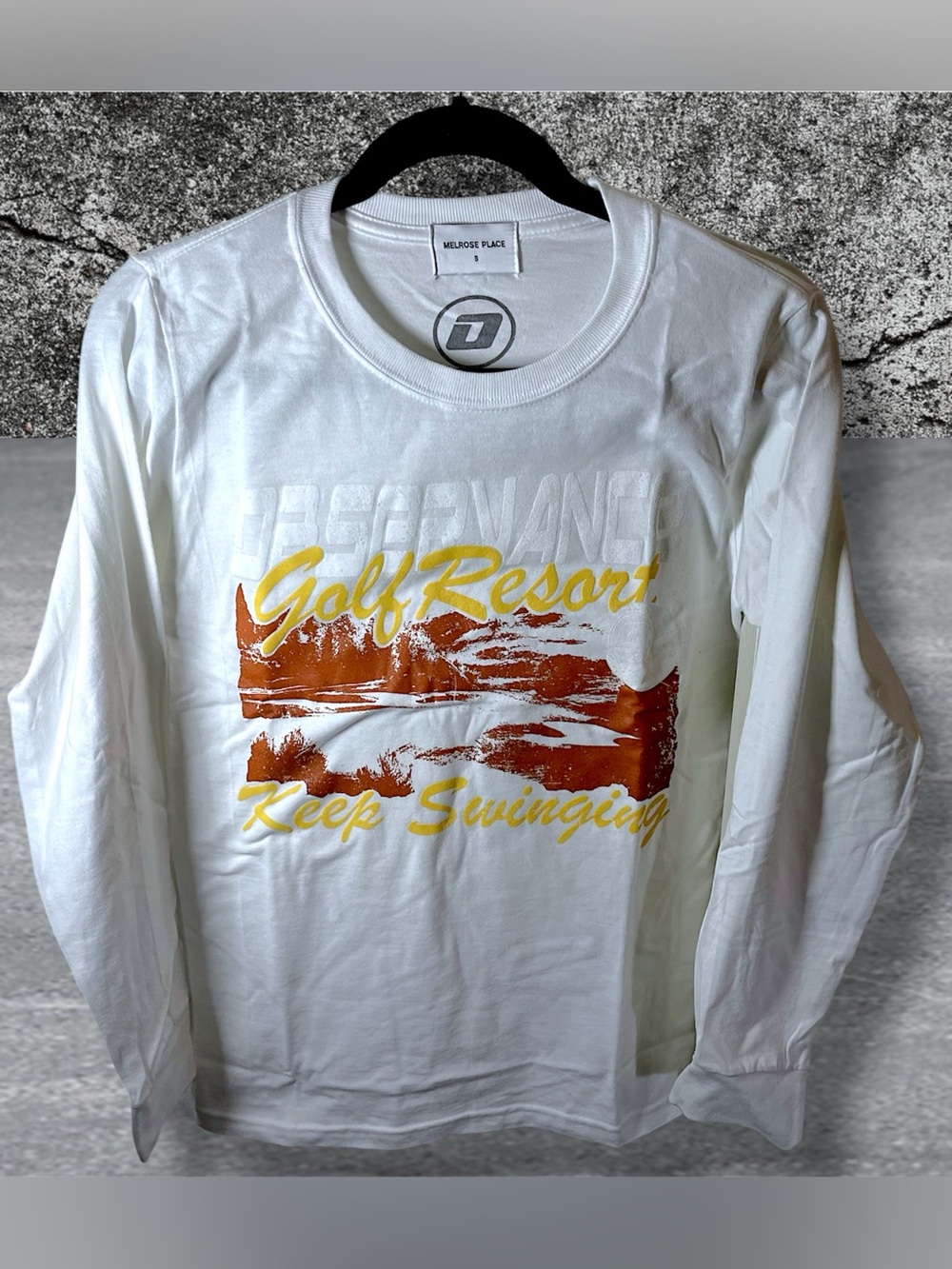 •NEW• MELROSE PLACE White Golf tee • Size Small